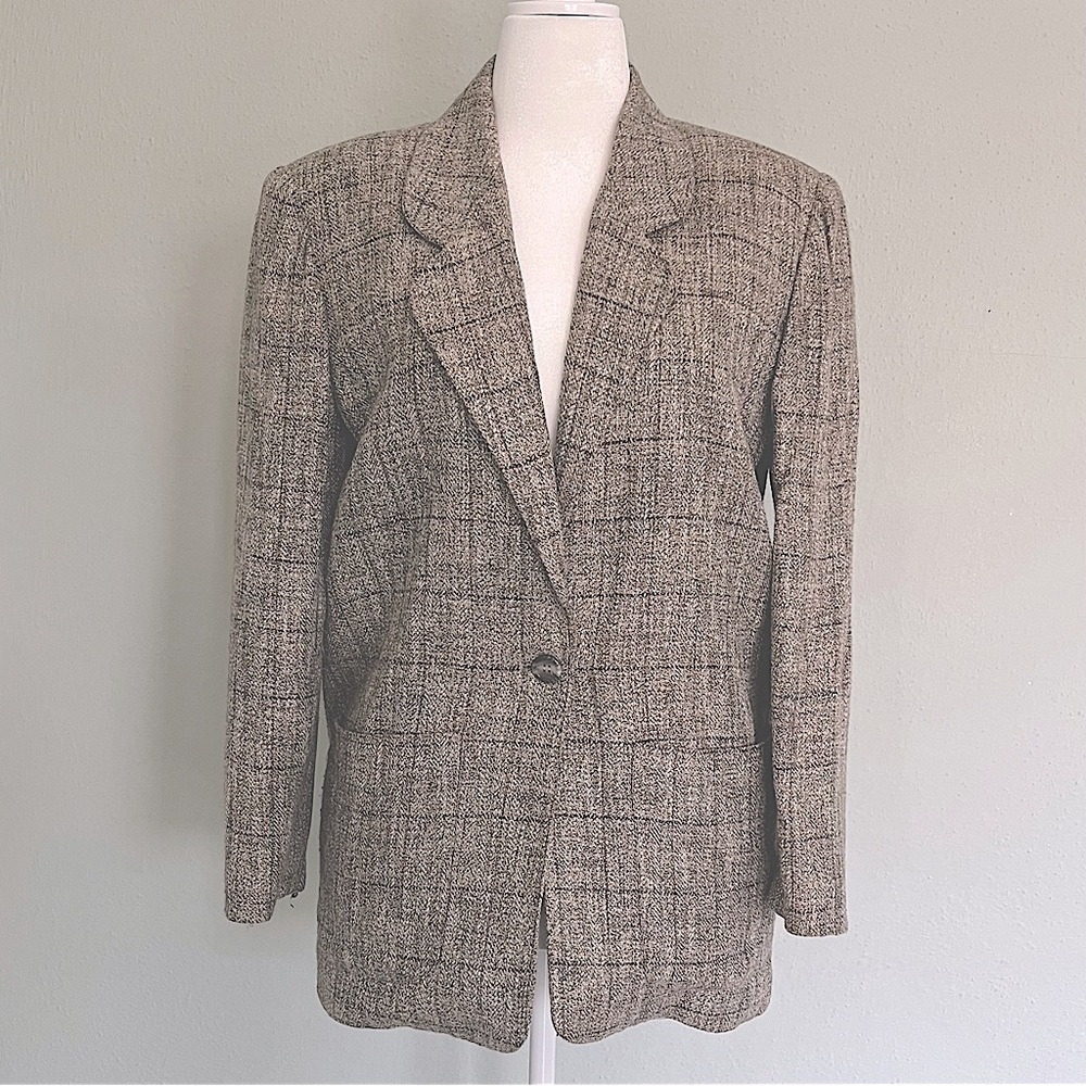 Vintage 80s Stephanie Queller Made in USA Blazer Oversized Women’s Size 6
